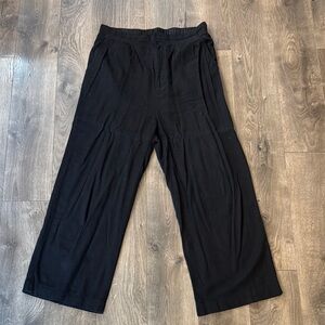 Black Wide Leg Cropped Pants